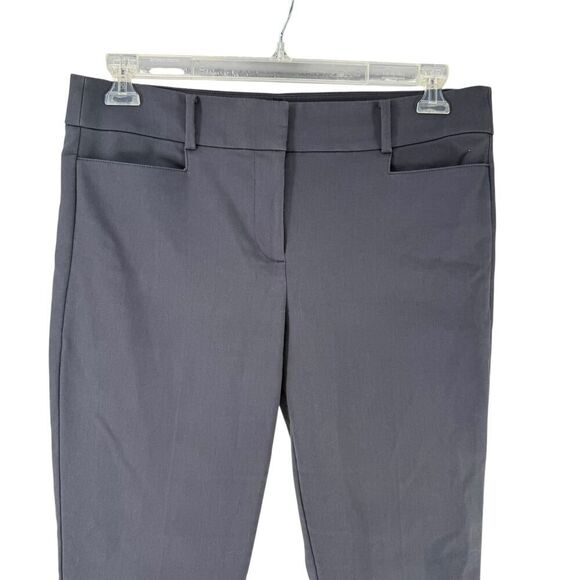 LOFT Skinny Trouser Pants Size 10 Gray Mid Rise Classic Career Wear Flat Front - Picture 4 of 7